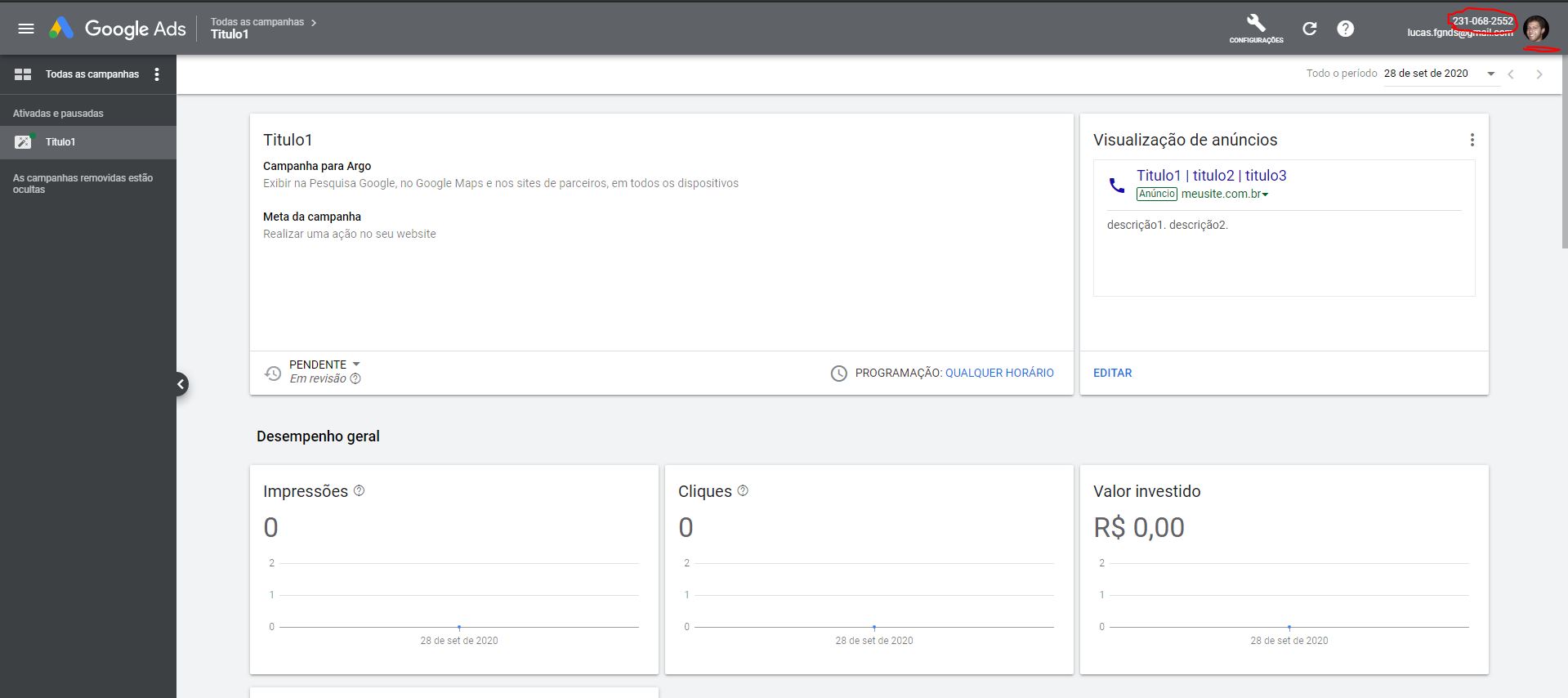 Passo 15 Como criar conta no Google Ads