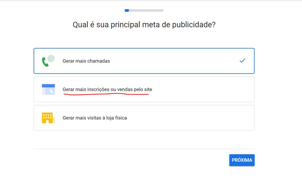 Passo 5 Como criar conta no Google Ads