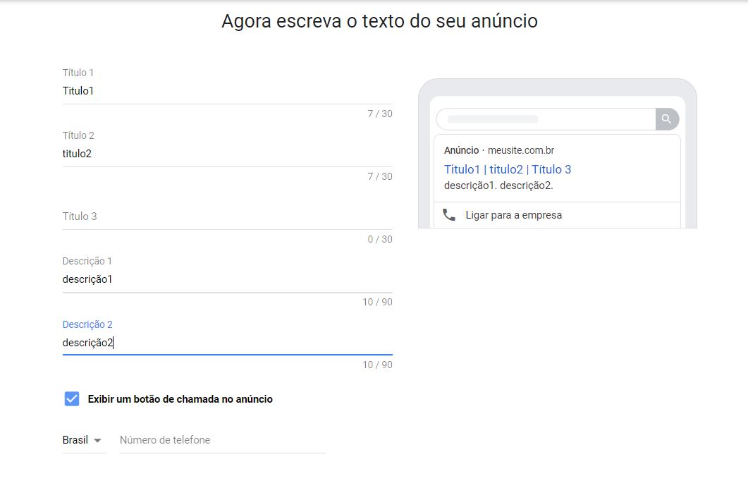 Passo 8 Como criar conta no Google Ads