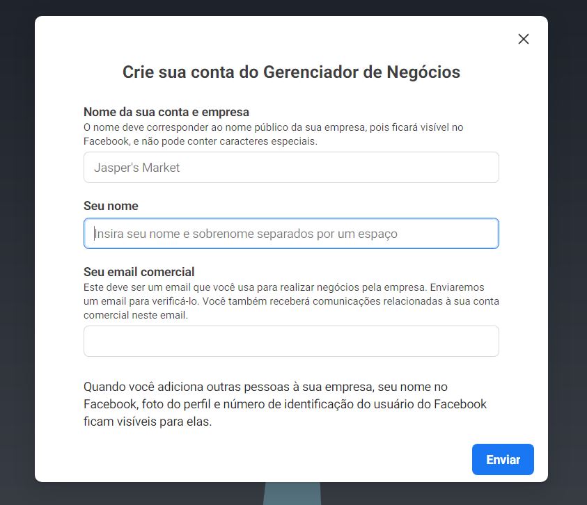 Passo 4 Como criar uma BM