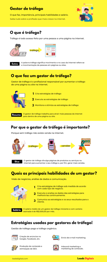 Infográfico o que é um gestor de tráfego